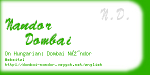 nandor dombai business card